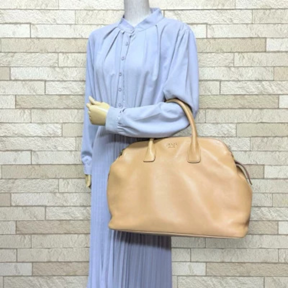 Prada Beige leather Handbag Cream Tan Cream